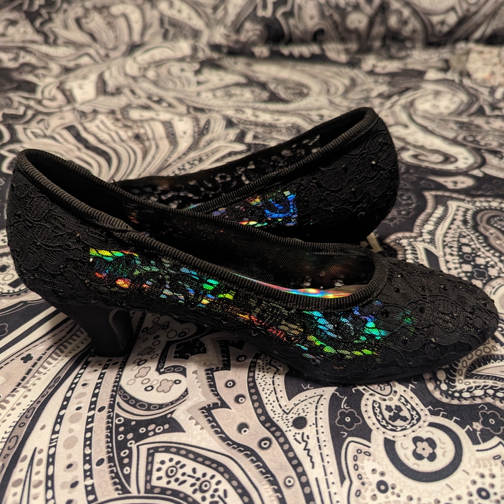 Elegant Black Lace Women's Shoes